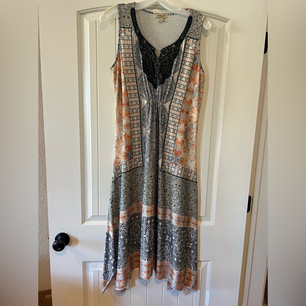 Size small- One World Live & Let Live- Paisley Sleeveless Maxi Dress Stretchy